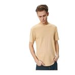 Koton Erkek T-shirt, Bisiklet Yaka, Regular Kalıp, Bej, L Beden