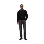 Koton Erkek Uzun Kollu Regular Fit Dokulu Bisiklet Yaka Sweatshirt, Siyah, 2XL