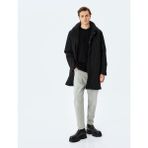 Koton Fermuarlı Slim Fit Çıkarılabilir Kapşonlu Yağmurluk Mont