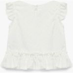 Koton Fırfır Detaylı Ekru Kız Bebek Kolsuz T-Shirt 6SMG30025AK - 3 - 4 Yaş