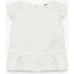 Koton Fırfır Detaylı Ekru Kız Bebek Kolsuz T-Shirt 6SMG30025AK - 4 - 5 Yaş