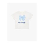 Koton Fiyonk Baskılı Ekru Kız Bebek T-Shirt 6SMG10027AK