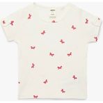 Koton Fiyonk Detaylı Ekru Kız Bebek T-Shirt 6SMG10014AK - 12 - 18 Ay