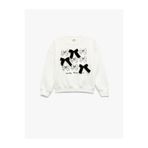 Koton Fiyonk Detaylı Ekru Kız Çocuk Sweatshirt 6WKG10124AK
