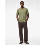 Koton Haki Erkek Regular Fit Kısa Kollu Bisiklet Yaka Pamuklu Basic Tişört Model Kodu: 6SAM10332MKHAKI