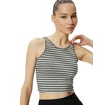 KOTON Halter Yaka Atlet Crop Baskılı Pamuklu