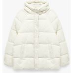 Koton Içi Polar Astarlı Uzun Kollu Fermuarlı Su Itici Kapüşonlu Oversize Şişme Mont - 44 - Gri