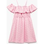 Koton Ip Askılı Kolsuz Brodeli Straplez Elbise - Pembe - 13 - 14 Yaş