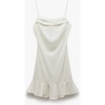 Koton İp Askılı Volanlı Mini Pullu Payetli Bridal Elbise