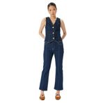 Koton İspanyol Paça Nervürlü Düğmeli Normal Bel Bootcut Jean Pantolon - Kick Flare Jean