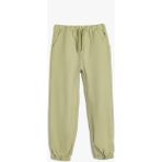 Koton Jogger Pantolon Cep Detaylı Normal Bel Viskon Kumaş Erkek Çocuk 4 - 5 Yaş Günlük Stil - Yeşil