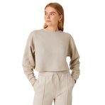 Koton Kadın Bisiklet Yaka Uzun Kollu Sweatshirt 2YAK13520EK Bej (060) M