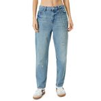 KOTON Kadın Mom Fit Kot Pantolon - Mom Jean, Açık İndigo (Lgt), 30W / 32L