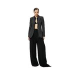 Koton Kadın Slim Fit Blazer Ceket, Tek Düğmeli, Cep Detaylı, Siyah Çizgili, 38 Beden