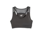 Koton Kadın Tül Detaylı Sporcu Sütyeni Halter Yaka Kaplı Slim Fit, Siyah, XS