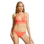 Koton Kadın V Yaka Biyeli Bikini Üstü, Mercan (443), 36