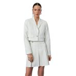 Koton Kapaklı Cep Detaylı Düğmeli Uzun Kollu Kruvaze Crop Blazer Ceket