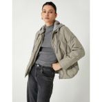 Koton Kapitone Kapşonlu Mont Fermuarlı Cepli Uzun Kollu Regular Fit - Yeşil - 42