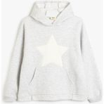 Koton Kapşonlu Sweatshirt Kız Çocuk Gri Uzun Kollu Yıldız Baskılı Orta Kalınlıkta - 9 - 10 Yaş