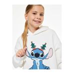 Koton Kapşonlu Uzun Kollu Lisanslı Stitch Baskılı Oversize Şardonlu Yılbaşı Sweatshirt