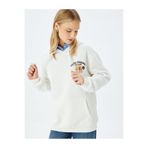 Koton Kapüşonlu Cep Detaylı Kedi Baskılı Rahat Kalıp Şardonlu Sweatshirt