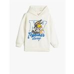 Koton Kapüşonlu Uzun Kollu Bugs Bunny Lisanslı Baskılı Sweatshirt, Kız Çocuk, Beyaz, 6/7 Yaş
