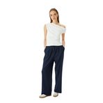 Koton Kayık Yaka Drapeli Kolsuz Slim Fit Bluz
