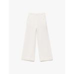 Koton Keten Viskon Karışımlı Geniş Paça Düğmeli Pantolon Beyaz 5skg40205aw Beyaz