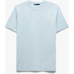 Koton Kısa Kollu Bisiklet Yaka Pamuklu Slim Fit Erkek Basic Tişört - Mavi