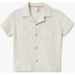 Koton Kısa Kollu Pamuklu Basic Polo Yaka Tişört Erkek Çocuk Cep Detaylı Günlük Stil - Ekru - 24 - 36 Ay