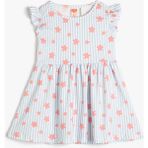 Koton Kız Bebek Elbise Ekru 3SMG80027AK - 9 - 12 Ay