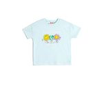 Koton Kız Bebek SmileyWorld® Tişört Lisanslı Kısa Kollu Bisiklet Yaka, Mavi, 18-24 Ay