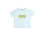 Koton Kız Bebek SmileyWorld® Tişört Lisanslı Kısa Kollu Bisiklet Yaka, Mavi, 9-12 Ay