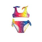 Koton Kız Çocuk Bikini Takımı Parlak Çok Renkli 2 Parça, Pembe Desenli, 5-6 Yaş