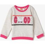 Koton Kız Çocuk Bisiklet Yaka Baskılı Sweatshirt - 3 - 6 Ay - Ekru