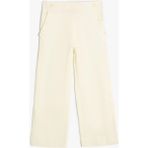 Koton Kız Çocuk Chino Pantolon 6 - 7 Yaş Normal Bel Geniş Paça Klasik Beyaz Model