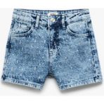 Koton Kız Çocuk Denim Şort Pamuklu Cepli Taş Detaylı Desenli Regular Fit Yazlık - 5 - 6 Yaş - Mavi