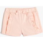 Koton Kız Çocuk Fiyonk Detaylı Fırfırlı Şort Beli Lastikli Pembe Regular Fit - 18 - 24 Ay