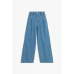 Koton Kız Çocuk Kot Pantolon Geniş Paça Cepli Pamuklu - Wide Leg Jean