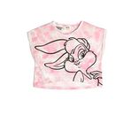 Koton Kız Çocuk Lola Bunny Tişört Lisanslı Oversize Bisiklet Yaka Batik Desenli, Pembe Desenli (2D5), 9-10 Yaş