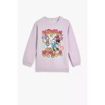 Koton Kız Çocuk Mickey Mouse Ve Daisy Duck Sweatshirt Lisanslı Uzun Kollu Bisiklet Yaka Şardonlu