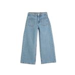 Koton Kız Çocuk Normal Bel Cep Detaylı Geniş Paça Wide Leg Pantolon, İndigo, 7/8 Yaş