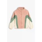 Koton Kız Çocuk Polar Sweatshirt Dik Yaka Yarım Fermuarlı Uzun Kollu