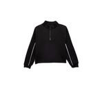 Koton Kız Çocuk Şardonlu Uzun Kollu Dik Yaka Yarım Fermuarlı Sweatshirt, 6-7 Yaş