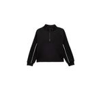 Koton Kız Çocuk Şardonlu Uzun Kollu Dik Yaka Yarım Fermuarlı Sweatshirt, 9-10 Yaş
