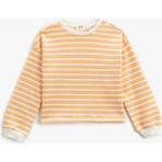 Koton Kız Çocuk Sweatshirt Beyaz - Turuncu 3SKG10324AK - 4 - 5 Yaş