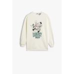 Koton Kız Çocuk Sweatshirt Looney Tunes Baskılı Lisanslı Uzun Kollu Bisiklet Yaka Şardonlu