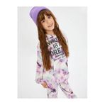 Koton Kız Çocuk Sweatshirt, Pembe Desenli, 6-8 Yaş