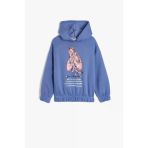 Koton Kız Çocuk Uzun Kollu Bisiklet Yaka Baskı Detaylı Sweatshirt