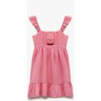 Koton Kolsuz A Kesim Kolsuz ve Viskon Karışımlı Askılı Elbise - Pembe - 13 - 14 Yaş